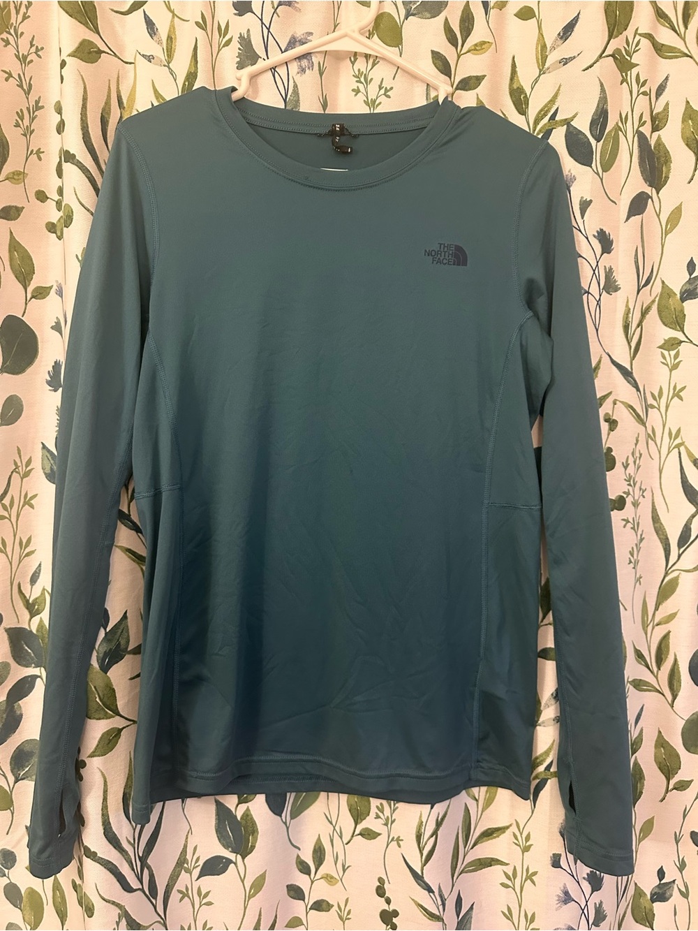 The North Face Women's Long Sleeve Crew Top - Teal Blue Medium